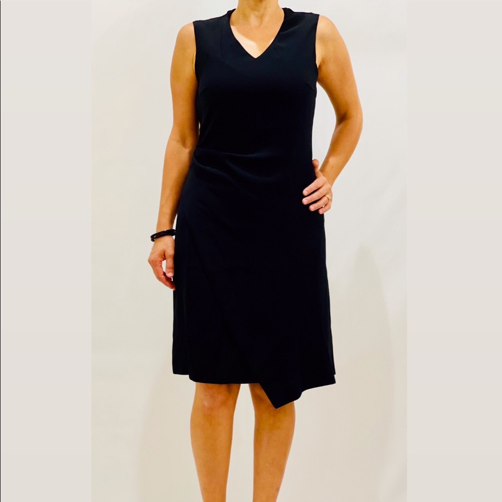 IRIS&INK BO WRAP EFFECT CREPE DRESS